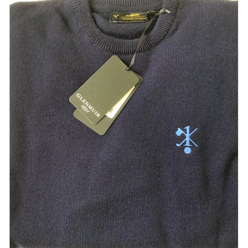 Hole in One/Oneholer Glenmuir Crew Neck Lambswool Jumper Navy